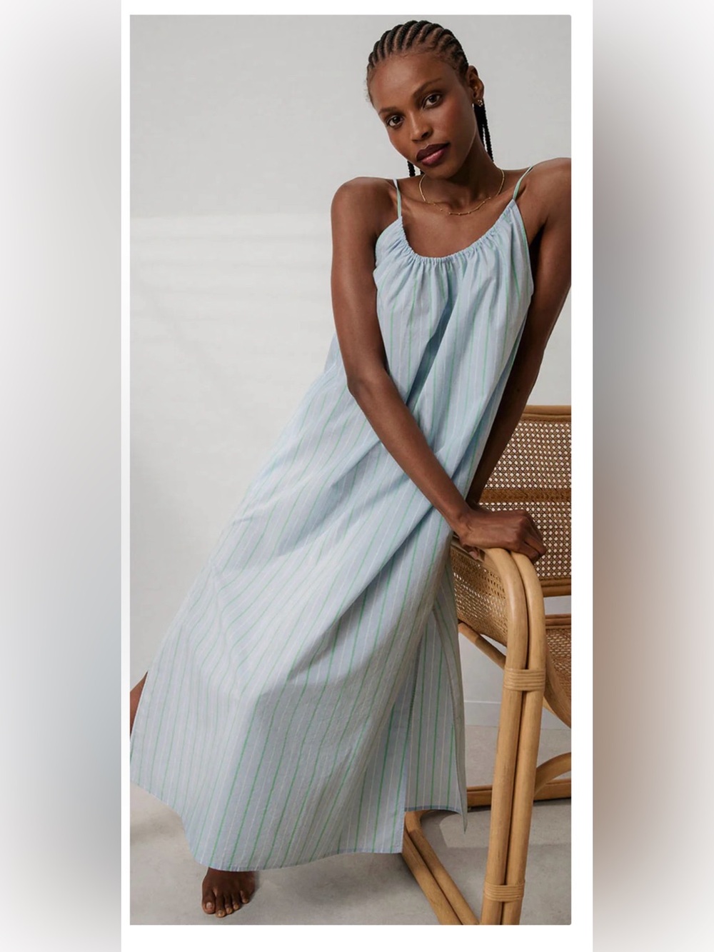 Lunya - Airy Cotton Maxi Dress
Azure Stripe / L